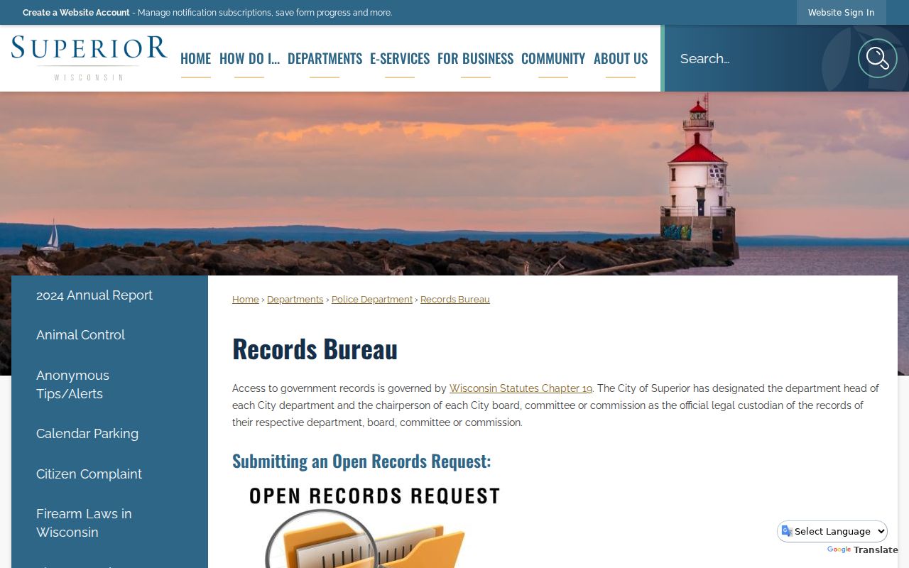 Superior Records Bureau Douglas County arrest request tracking
