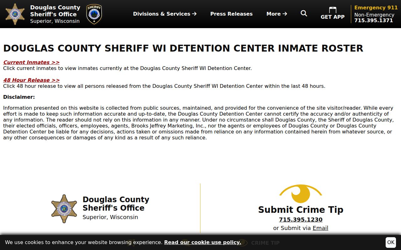 Douglas County arrest lookup roster gateway