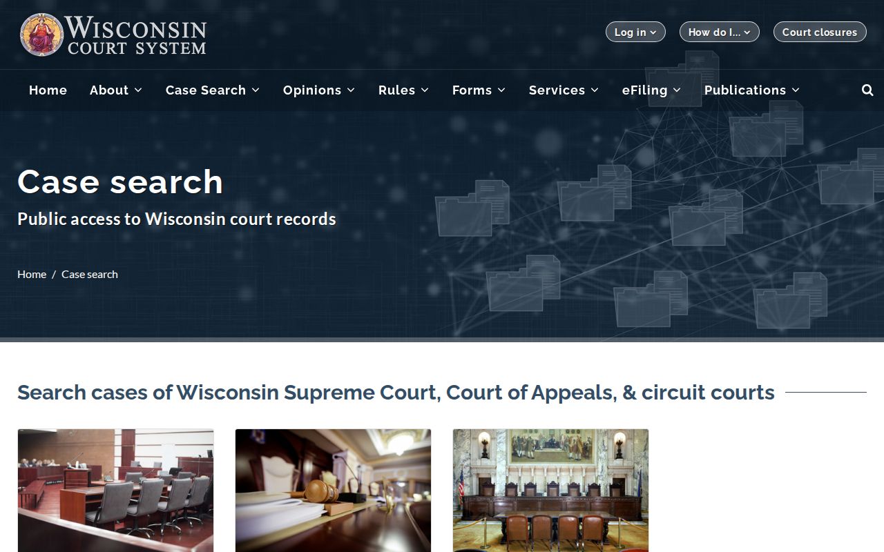 Wisconsin gateway for Douglas County criminal court case records