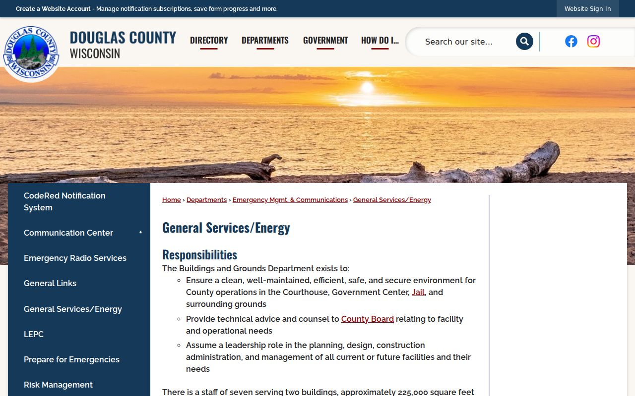 Douglas County criminal history jail services page