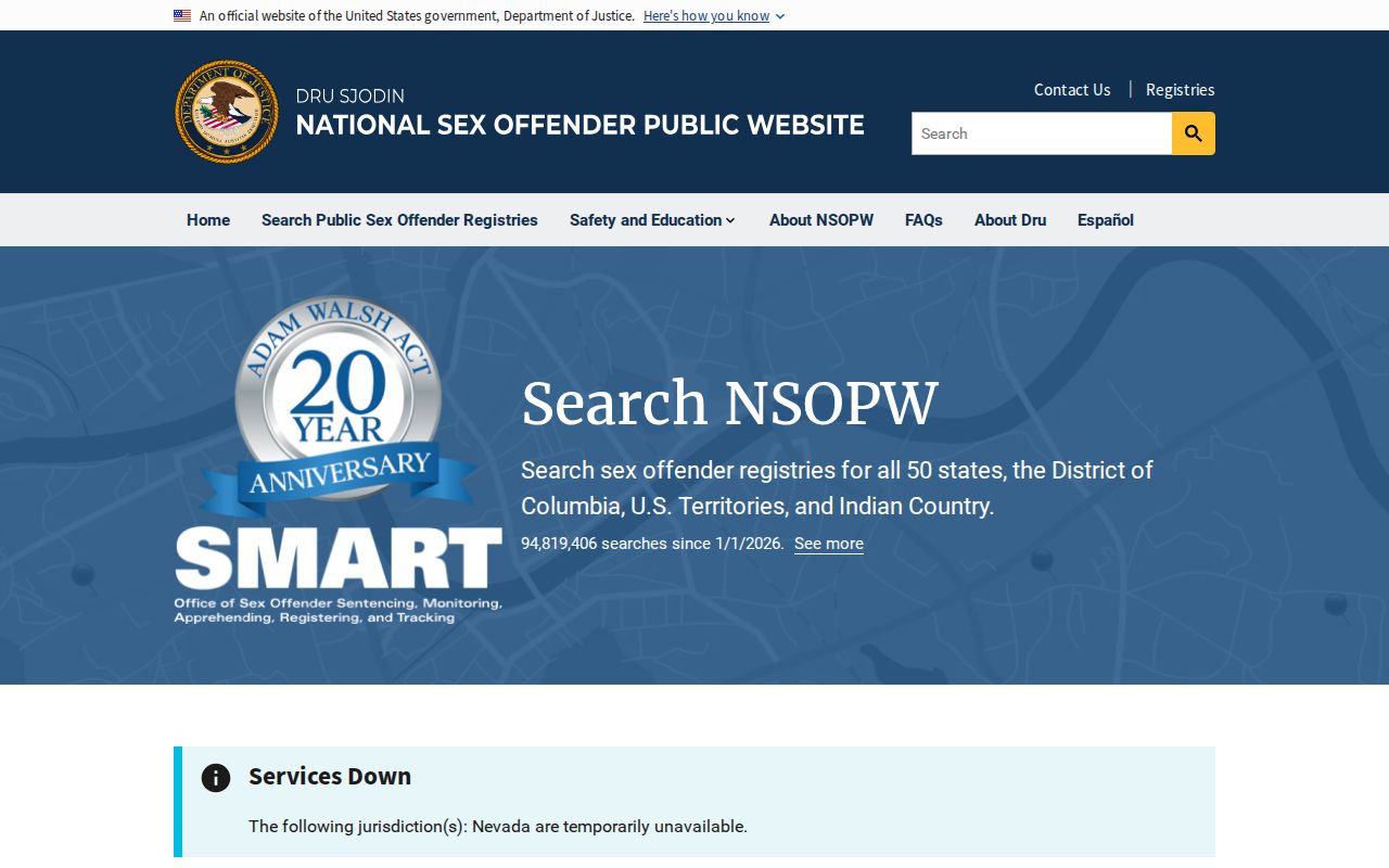 National cross-state sex offender search for the Douglas County and Duluth area