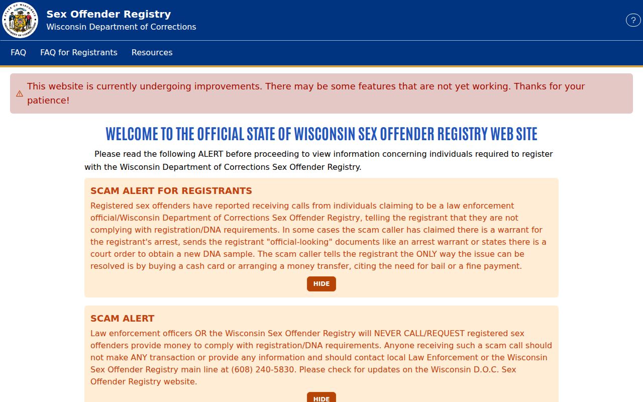 Douglas County sex offender search through Wisconsin Stay Safe